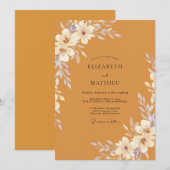 Invitation Mariage Eucalyptus au Feuillage Ambré (Devant / Derrière)