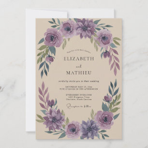 Invitation Mariage Eucalyptus au Feuillage d'Améthyste
