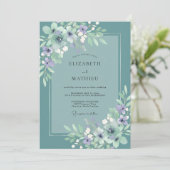Invitation Mariage Eucalyptus au Feuillage d'Améthyste Sarcel (Debout devant)