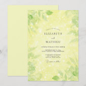 Invitation Mariage Eucalyptus au Feuillage de Citron (Devant / Derrière)