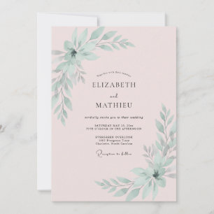 Invitation Mariage Eucalyptus au feuillage de menthe douce