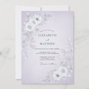 Invitation Mariage Eucalyptus au feuillage lilas argenté