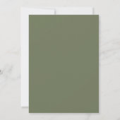 Invitation Mariage Eucalyptus au Feuillage Or Olive (Dos)
