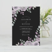 Invitation Mariage Eucalyptus au Feuillage Violet Changeant (Debout devant)