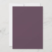 Invitation Mariage Eucalyptus au Feuillage Violet Foncé (Dos)