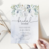Invitation Mariage eucalyptus d'hiver sous la douche