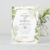 Invitation MARIAGE | Eucalyptus du printemps moderne (Debout devant)
