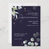 Invitation Mariage Eucalyptus Elegance Brides de la Marine (Devant)