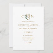 Invitation Mariage Eucalyptus Elégant moderne (Devant)