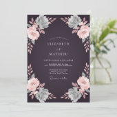 Invitation Mariage Eucalyptus et Prunier Maussade (Debout devant)