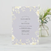 Invitation Mariage Eucalyptus Feuillage Beurre Lavande (Debout devant)