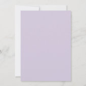 Invitation Mariage Eucalyptus Feuillage Lilas Lavande (Dos)