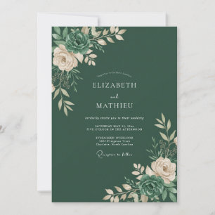 Invitation Mariage Eucalyptus Feuillage Succulent de Forêt