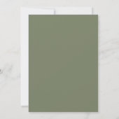 Invitation Mariage Eucalyptus Gris Feuillage Or Olive (Dos)