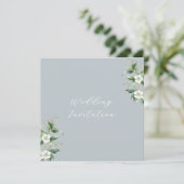 Invitation Mariage Eucalyptus moderne (Debout devant)