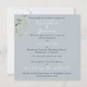 Invitation Mariage Eucalyptus moderne (Dos)