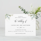Invitation Mariage Eucalyptus moderne (Debout devant)