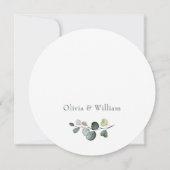 Invitation Mariage Eucalyptus moderne ÉCONOMISER LA DATE Boho (Dos)