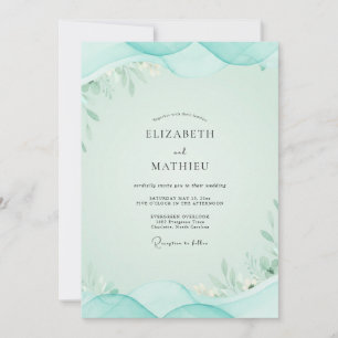 Invitation Mariage Eucalyptus Mousse de Mer