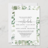 Invitation Mariage Eucalyptus Nuestra Boda (Devant)