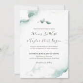 Invitation Mariage Eucalyptus rafraîchissant l'aquarelle (Devant)