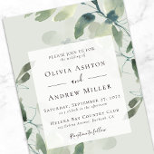 Invitation Mariage Eucalyptus Vert Sage
