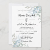 Invitation Mariage Eucalyptus Vert Sage moderne (Devant)