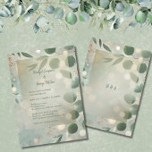 Invitation Mariage Eucalyptus Vert Sage romantique