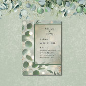 Invitation Mariage Eucalyptus Vert Sage romantique