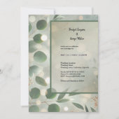 Invitation Mariage Eucalyptus Vert Sage romantique (Devant)