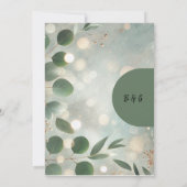 Invitation Mariage Eucalyptus Vert Sage romantique (Dos)