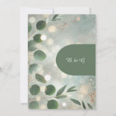 Invitation Mariage Eucalyptus Vert Sage romantique (Dos)