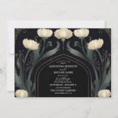 Invitation Mariage européen Floral Art Nouveau (Devant)