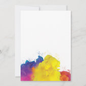 Invitation Mariage Explosion de Couleurs Arc-en-Ciel (Dos)