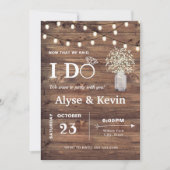 Invitation Mariage extérieur Décontracté Réception Lumières d (Devant)