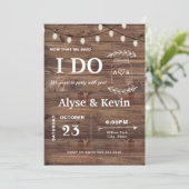 Invitation Mariage extérieur Décontracté Réception Lumières d (Debout devant)