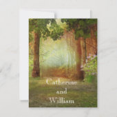 Invitation Mariage extérieur élégant décontracté de forêt en (Devant)