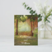 Invitation Mariage extérieur élégant décontracté de forêt en (Debout devant)