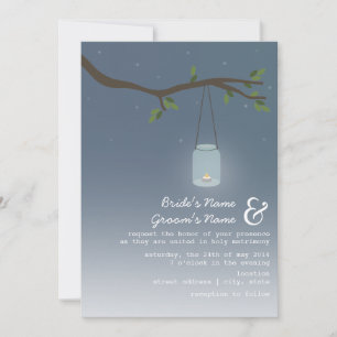 Invitation Mariage Extérieur En Soirée - Mason Jar Aux Chande