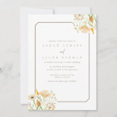 Invitation Mariage extérieur Fleur sauvage simple (Devant)