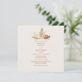 Invitation Mariage extérieur fleuri Bohème rustique d'automne (Debout devant)