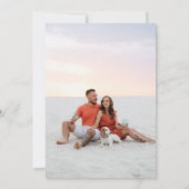 Invitation Mariage extérieur turquoise Peach Watercolor Sunse (Dos)