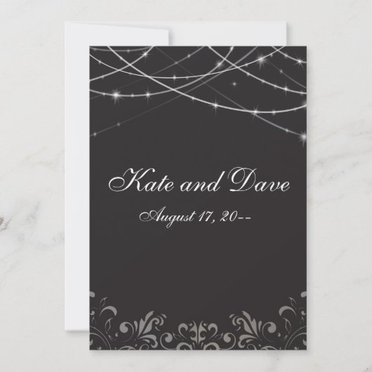 Invitation Mariage Fab Black String Cool (Devant)