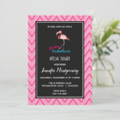 Invitation Mariage Fabuleux à plumage avec une Fête de Fiança (Debout devant)