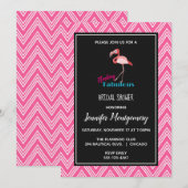 Invitation Mariage Fabuleux à plumage avec une Fête de Fiança (Devant / Derrière)