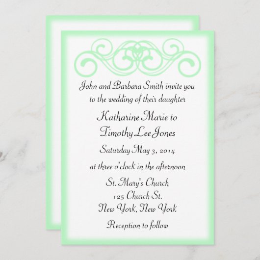 Invitation Mariage Fairytale Scroll (Devant / Derrière)