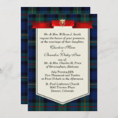 Invitation Mariage fait sur commande élégant de plaid de (Devant / Derrière)