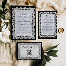 Mariage Fancy Noir Et Blanc Dentelle Vieille Fortu