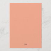 Invitation Mariage Fantaisie Fleur de Corail (Dos)