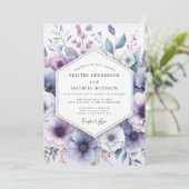 Invitation Mariage Fantaisie Fleur de Lavande (Debout devant)